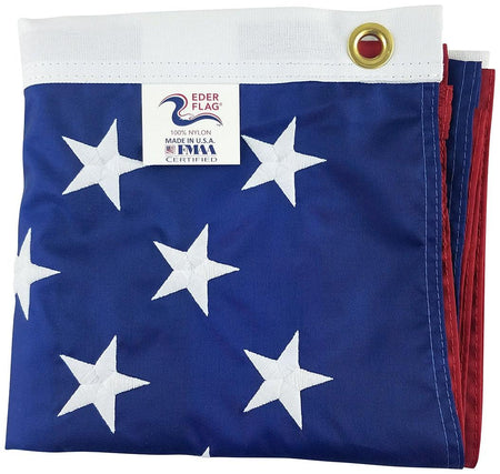 Eder Nylon American Flag – 100% Made in the USA | Durable Outdoor U.S. Flag - Maximum Promotions