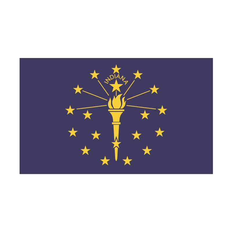 Eder Flags Indiana Nylon State Flag - Made In The USA - Maximum Promotions
