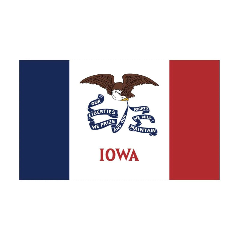 Eder Flags Iowa Nylon State Flag - Made In The USA - Maximum Promotions