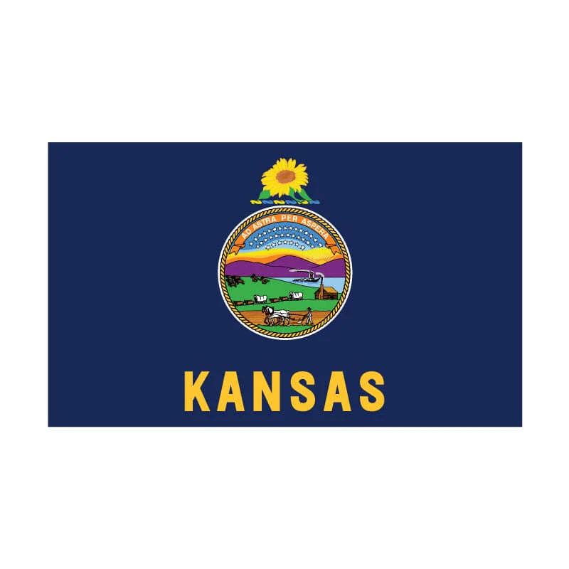 Eder Flags Kansas Nylon State Flag - Made In The USA - Maximum Promotions