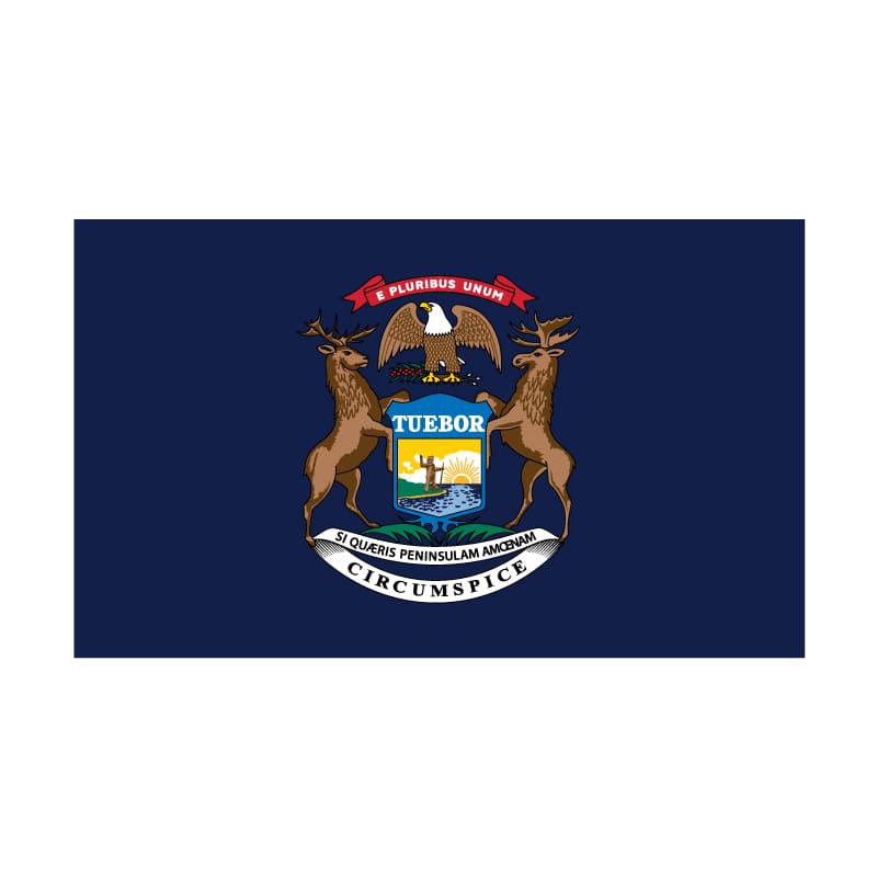 Eder Flags Michigan Nylon State Flag - Made In The USA - Maximum Promotions