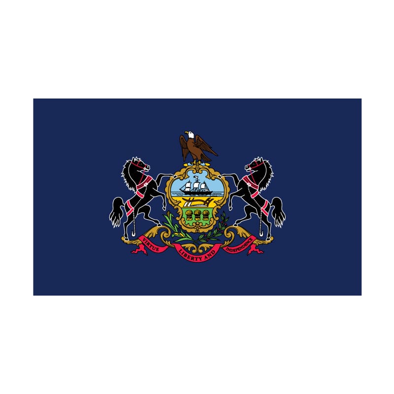 Eder Flags Pennsylvania Nylon State Flag - Made In The USA - Maximum Promotions