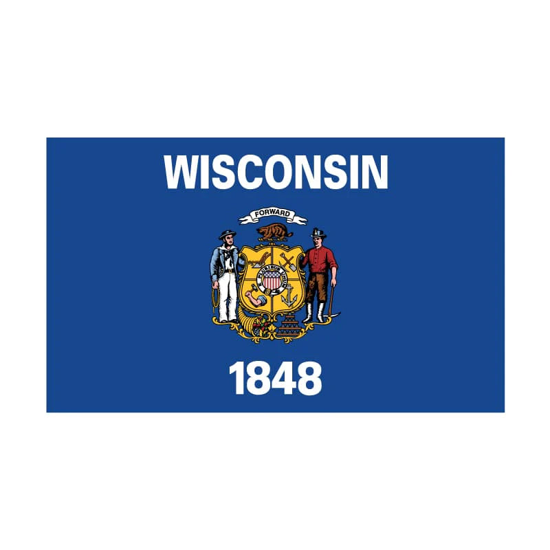 Eder Flags Wisconsin Nylon State Flag - Made In The USA - Maximum Promotions