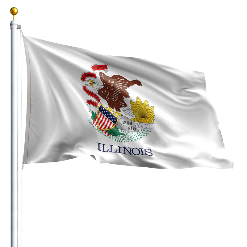 Eder Flags Illinois Nylon State Flag - Made In The USA - Maximum Promotions