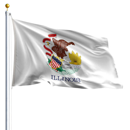 Eder Flags Illinois Nylon State Flag - Made In The USA - Maximum Promotions