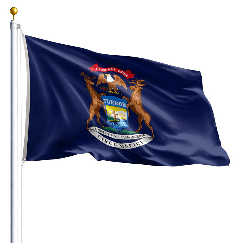 Eder Flags Michigan Nylon State Flag - Made In The USA