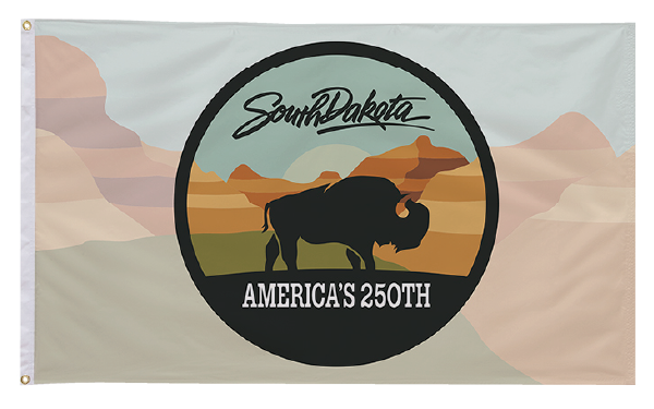 Load video: Limited Edition South Dakota - US 250th Anniversary 3' x 5' Flag - Maximum Promotions
