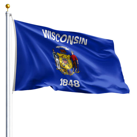 Eder Flags Wisconsin Nylon State Flag - Made In The USA - Maximum Promotions