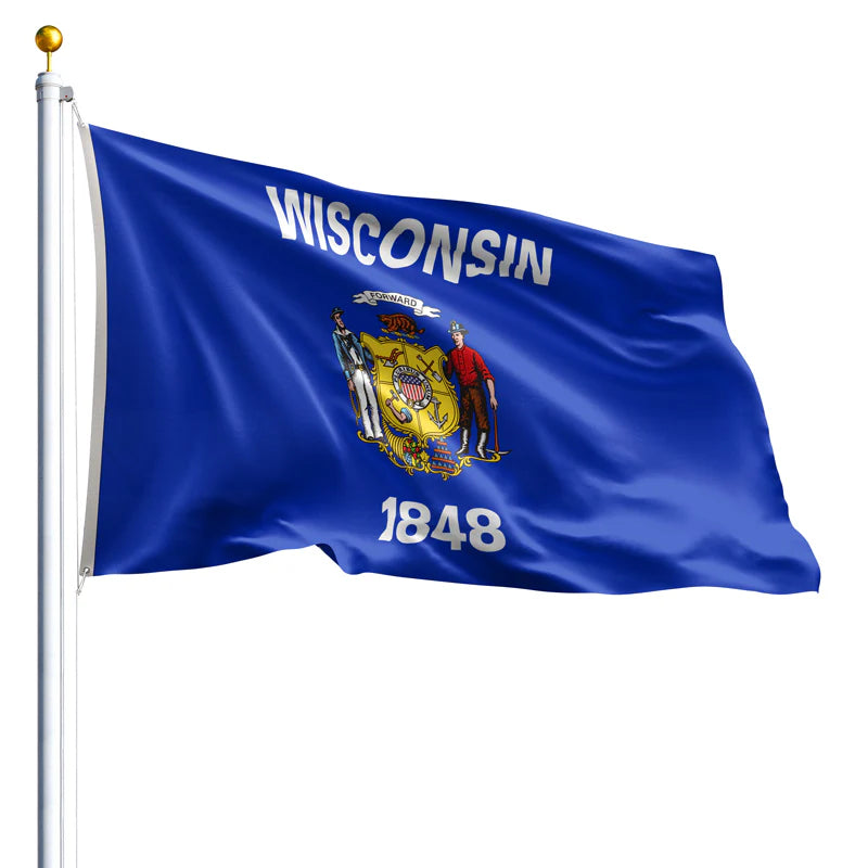 Eder Flags Wisconsin Nylon State Flag - Made In The USA - Maximum Promotions